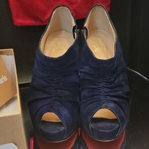 Christian Louboutin Midnight Blue Peep Toe Heels